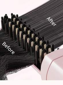 1PC Portable Rechargeable Hair Straightener Brush Wireless Hair Straightener, Professional Hair Care Appliance, Anti Scald Hair Straightener, Multi Temperature Adjustable Hair Straightener, Student Dormitory Straight Clip Travel Craft Electric Heating Comb - Multicolor - View 8