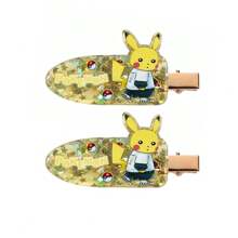 pocket monsters Two Pieces Set Of Pokemon Hair Clips With A Straight Clip And Edge Clip, Suitable For Makeup, Outdoor, And Home Use Claw Clips Hair Claws Hair Barrettes, School Stuff - CSO0742 - View 11