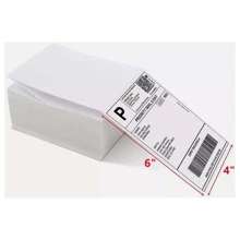 Tapsin 4000 Fanfold 4 X 6 Direct Thermal Shipping Labels For Zebra 2844 Elton Rollo UK - White - View 3