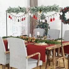 Suporte de Haste sobre a Mesa com Grampos, Ajustável, 95cm de Altura, 240cm de Comprimento, Arco de Mesa de Metal Preto para Pendurar Balões para Decoração de Casamento, Aniversário, Halloween, Natal