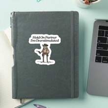 1PC Hold On I'm Overstimulated Sticker – Nhãn dán meme chú ếch cao bồi vui nhộn | Nhãn dán vinyl không có móc Weirdcore dành cho máy tính xách tay, chai nước và sổ tay | Thể hiện khiếu hài hước và phong cách độc đáo của bạn bằng nhãn dán châm biếm này - Nhiều màu - Xem 4
