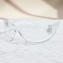 1副女士Y2K无框环绕式椭圆形太阳镜，UV400防护，未来感十足的一体式护目镜，适合夏季海滩街头佩戴 - 彩色 - 查看 10