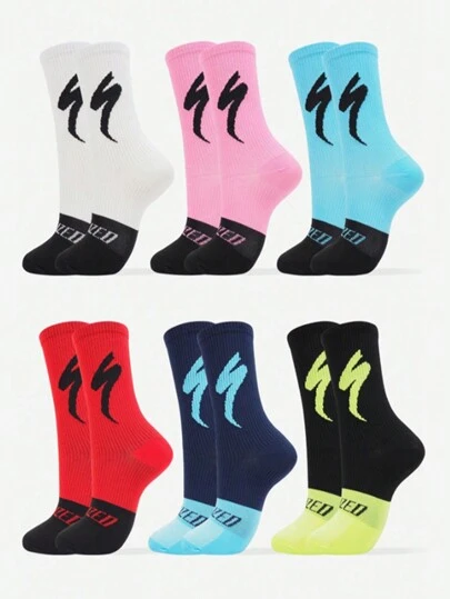 1 双/2 双/3 双/4 双纯色休闲运动压缩袜，圣诞驯鹿图案，舒适透气徒步跑步袜，适合男士，日常穿着和商务穿着，适合健身房，秋季