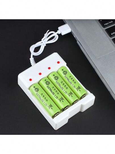 2000mAh Baterías recargables AAA/AA con cargador USB, protección contra cortocircuitos, alta capacidad, accesorios