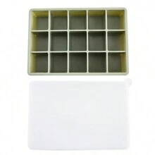 1 个冰块托盘，硅胶冰模，大容量，带盖，方形，易取出，方便制冰机，密封包装，配件，厨房小工具 - 彩色 - 查看 16