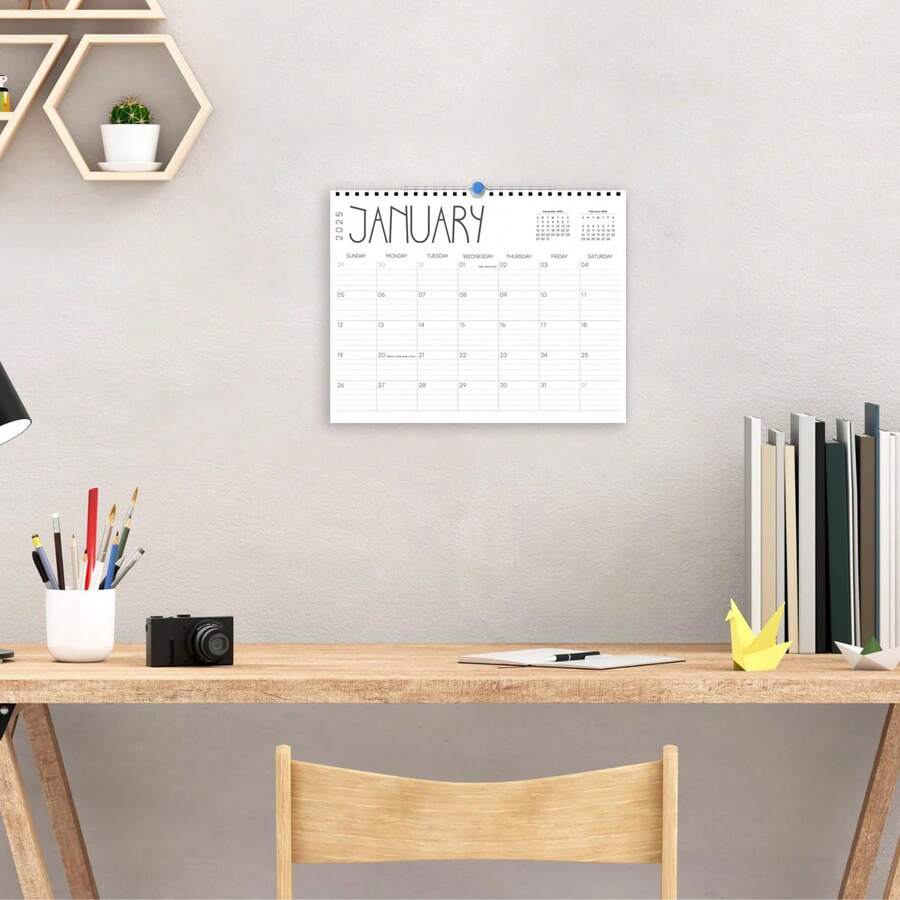 1 Piece Minimalist Creative Wall Calendar, 12 Month Planner, Calendar