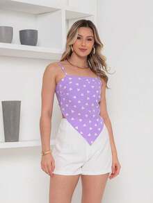 Belala Moda New Set Of One-Size-Fits-All Shirt That Ties At The Back And With Print, Shorts With Zipper And No Pocket - trắng - Xem 6