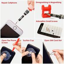 Precision Mechanic Tool Set Mini Screwdriver, 122 In 1 Mobile Phone Repair Tool Set For PC Computer Laptop Tablet Toy Watches Camera Glasses - Black Red - View 6
