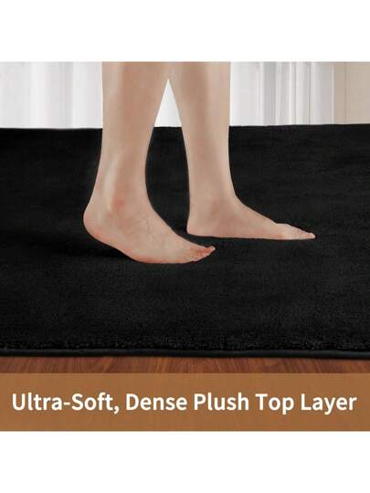 Short Pile Effen Tapijt Living Room Washable Zachte Non Slip Children's Girl Boy Bedroom Carpets Area Fluffy Mat view 3