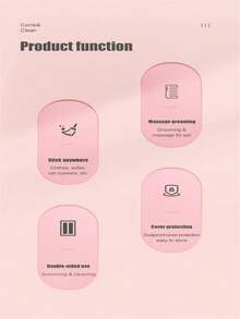 1件/包宠物用品猫狗毛发清洁脱毛梳脱毛器宠物毛发去除剂，可用于清洁宠物、衣服、沙发、地毯等上残留的毛发。 - 多色 - 查看 4