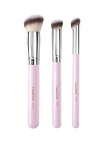 MAANGE 3pcs Professional Makeup Brush Set,Powder Brush,Concealer Brush,Highlight Brush,Contouring Brush,Makeup Tools With Soft Fiber For Easy Carrying,Brush For Travel,Brush Set,Makeup Brush Kit,Make Up Brush Set,Make Up Set Complete,Makeup Brush Set,Complete Makeup Kit,Brush Kit,Brushes Makeup Set,Makeup Gift Set,Set - Pink - View 5