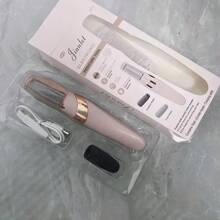 1 Pieza Lima Eléctrica para Pies Profesional - Removedor de Callos y Piel Seca con 2 Cabezales, Velocidad Ajustable y Luz LED, Herramienta de Pedicura en Casa para Mujeres y Hombres - Rosa Pálido - Ver 3