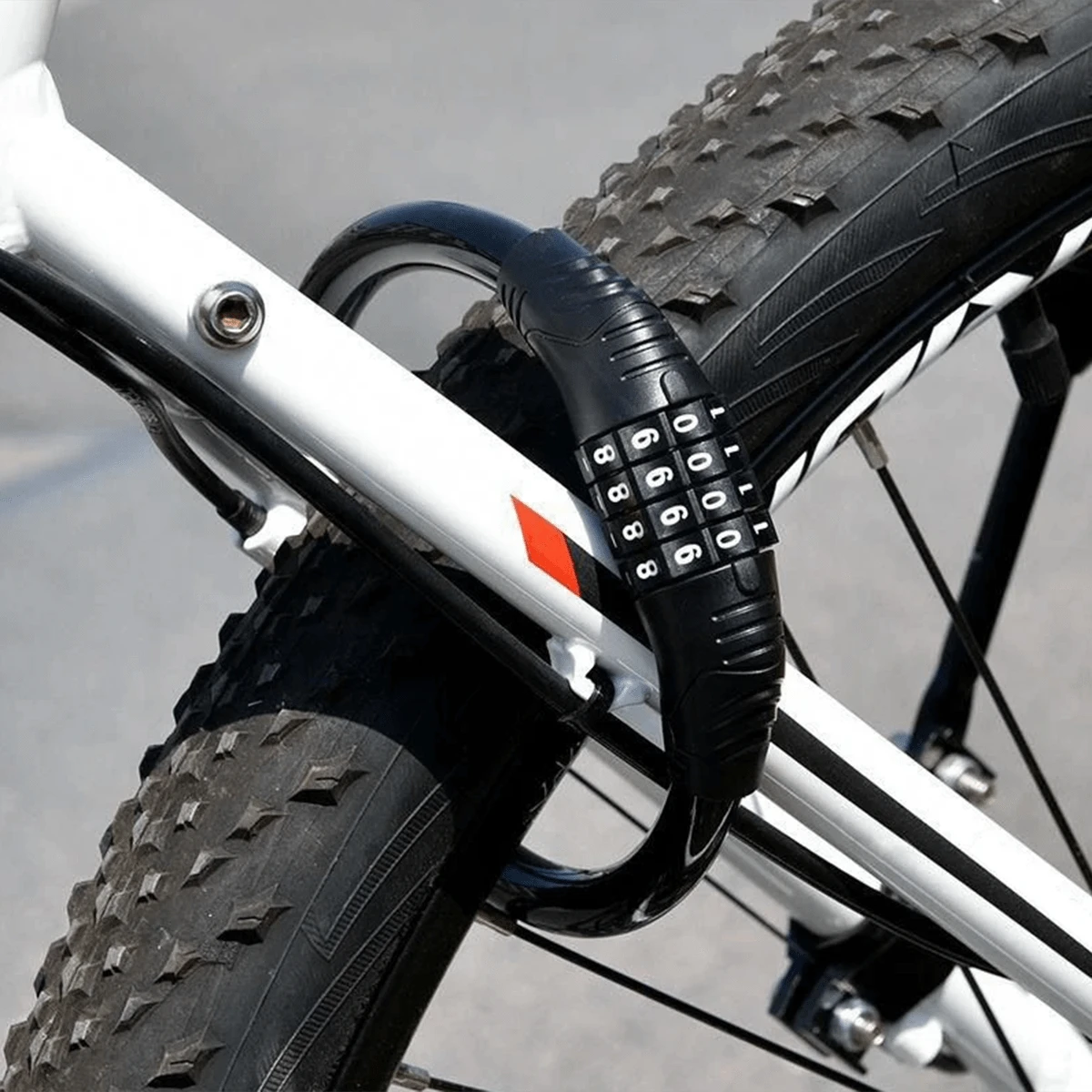 Cycle Zone 4-Digit Password Bike Lock, Circular Lock, Convenient Password Lock For Mountain Bikes