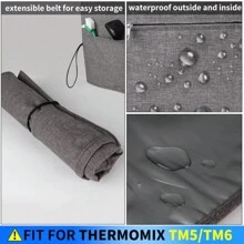 1 件，终极 Thermomix TM5/TM6 搅拌机保护器 - 耐用双层防水防尘罩，采用加厚结构、配件储物袋和易于清洁的设计，可延长搅拌机的使用寿命 - 淺灰色 - 查看 7