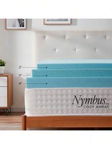 Memory Foam Mattress Topper-2,3 Or 4" Gel Infused Ventilated Design Mattress Pad - 雙 - 查看 2