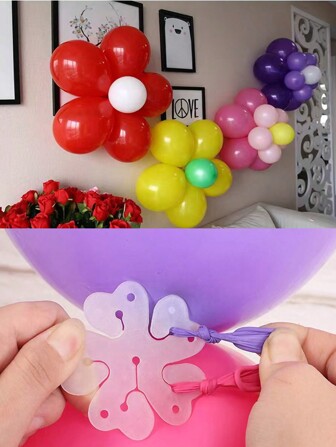 30/20/15/10 pezzi Accessori riutilizzabili in plastica per decorazione di palloncini a fiori per matrimoni, compleanni, feste, decorazioni per la casa, decorazioni per vacanze e sfondi per foto, molletta per palloncini per archi di palloncini, fissaggio di palloncini per feste, decorazioni per scenografie.