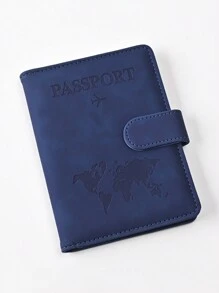 1/2pcs Fashion PU Leather Passport Covers Portable Passport Holder Flight Ticket Clip ID Holder Travel Organizer For Travel And Flight For Men And Women Passport Case Travel Accessories