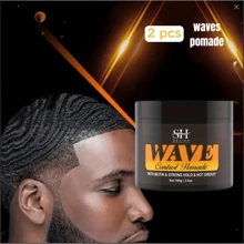 sevich Wave Pomade For Men 360° Waves Strong Hold, Pomade Kit-3pcs Set With Hair Brush And Silky Durag-Non-Greasy Hair Styling Paste With Biotin, Jojoba Oil, Mentha Haplocalyx - Easy Wash, Normal Hair Types - 2個 - 查看 2