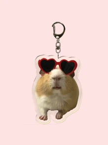 1件全新亚克力创意表情包，趣味可爱仓鼠主题钥匙扣，可爱仓鼠，红薯仓鼠，包包配饰，书包配饰，钱包挂件。日常包包配饰，包包挂饰，挂绳，钥匙扣。非常适合送给男朋友、女朋友、家人、医生、护士、派对礼物、手机装饰等等。情人节汽车配饰，动物哥特风，Y2K风格 - 彩色 - 查看 6