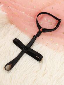 2件装性感女士黑色脚链时尚脚踝束缚装饰，适合派对和舞蹈，可调节合成材质，可爱朋克哥特风脚踝环带，情人节礼物