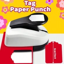 Perforadora de papel con punzón, agujero de 2 pulgadas (50mm) para etiquetas de papel, adecuada para DIY, cumpleaños, bodas, tarjetas de agradecimiento, artesanías, formas, estudiantes, scrapbooking, elaboración de tarjetas - Tag Punch Paper Hole Punch Puncher 2 inch 50mm Paper Tags DIY Blank Birthday Wedding Thank Party - Ver 2
