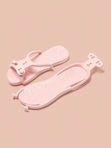 1 Đôi Dép Đi Trong Nhà Gấp Gọn, Dép Đi Trong Nhà Unisex, Thích Hợp Cho Du Lịch Ngoài Trời, Bơi Lội, Bãi Biển, Dép Sandal Đôi, Nhẹ Và Thoải Mái, Giày Đế Bằng EVA Chống Trượt - Hồng - Xem 7