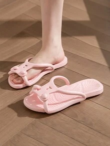 1 Đôi Dép Đi Trong Nhà Gấp Gọn, Dép Đi Trong Nhà Unisex, Thích Hợp Cho Du Lịch Ngoài Trời, Bơi Lội, Bãi Biển, Dép Sandal Đôi, Nhẹ Và Thoải Mái, Giày Đế Bằng EVA Chống Trượt - Hồng - Xem 5