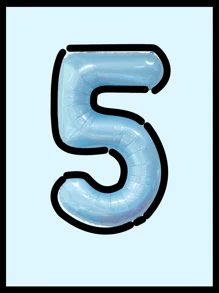 10pcs/Set 40inch (Approx. 101cm) Huge 0-9 Number Cartoon Balloons, Cartoon Balloons, Black & White Balloons, Aluminum Foil Polyester Balloons, White/Pink/Light Blue/Caramel/Cream/Cow Print Foil Balloons, For Birthday Party Decorative Balloon Props - Multicolor - View 75