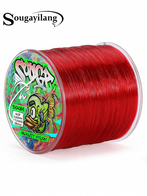 SOUGAYILANG 500m Nylon Fishing Line 7-38LB 0.14mm-0.5mm Super Strong Fluorocarbon Monofilament Quality Nylon Line For Carp Fish Wire Fishing