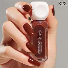 6pcs Nail Polish Set, 10ml Peel Off Water-Based Starry Nail Polish, Coffee Brown Nails, Fast Drying Long-Lasting Healthy And Brightening Effect - Suitable For All Season, Manicure Kit Diy Salon Nail Supplies ,Ideal For Women And Girls