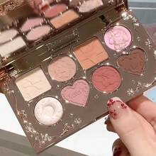 Paleta de sombras de ojos de 8 colores de Never Shop's Collection Paleta de sombras de ojos con brillo mate y maquillaje de ojos altamente pigmentado - cereza - Ver 5