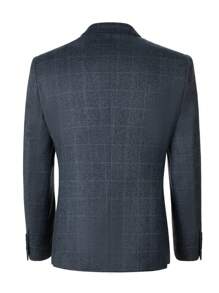 Traje de 3 piezas de hombre Furuyal: Blazer, chaleco y pantalones, corte slim, estampado a cuadros, para fiestas, bodas, negocios y ocasiones formales, tallas XS-3XL, color gris oscuro