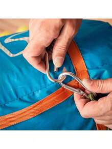 2 Packs Elastic Bungee Cord With Aluminum Alloy Carabiner Clips, Multipurpose Stretch Rope For Camping, Tent Fastening, Clothesline, Luggage Securement - Shock Cord For Outdoor Hiking And Travel Accessories