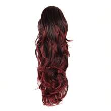 Elegant Synthetic Long Curly Claw Ponytail Extensions For Daily Use Hair Accessories Halloween Christmas - 玫瑰紅 - 查看 2