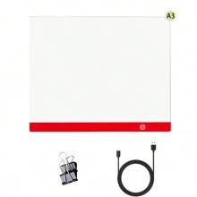 1 pezzo Tavoletta luminosa a LED per pittura a diamanti, A3/A4/A5 Tavolo luminoso per disegno e tracciatura, Lightbox fai-da-te, Tavolo luminoso per giochi e apprendimento, Regalo per feste e compleanni, Alimentazione USB, 3 livelli di luminosità, protezione per gli occhi, 3 colori e 3 formati, adatta per pittura a diamanti, disegno, cartoni animati, pittura ad olio, schizzi, pittura con sabbia