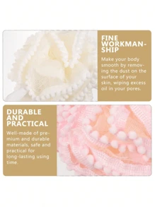 2/4 paquetes Bola de baño, Pad de malla con flores para escrubir en el baño, Bola esponja exfoliante para el Body, Bola de malla de ducha con cepillo de masaje, Esponja de baño suave de malla, Accesorios de baño exfoliantes para hombres y mujeres
