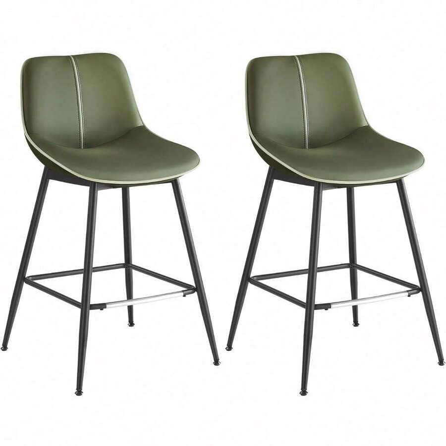 Bar Stools Set Of 2, Bar Height Bar Stools With Back, Ergonomic