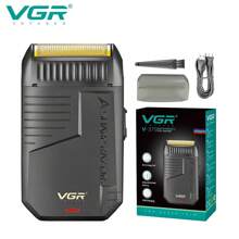 VGR Máquina de afeitar eléctrica portátil VGR V-375, recargable, de plástico, para acabado de afeitado para hombres