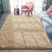 Fluffy Modern Area Rugs For Living Room Bedroom,Plush High Pile Purple Rug For Kids Girls Room Nursery Home Decor, Upgrade Non-Slip Girls Bedroom Soft Indoor Rug - Lạc đà - Xem 4