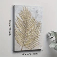 1pc Framed Canvas Poster, Palm Leaf Wall Art Canvas Paintings, Ideal Gift For Bedroom Living Room Corridor, Wall Art, Wall Decor, Winter Decor, Room Decoration - Nhiều màu - Xem 10