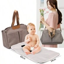 3pcs/Set Waterproof Maternity Bag, Large Capacity Handbag & Shoulder Bag With Changing Pad For Mom & Baby