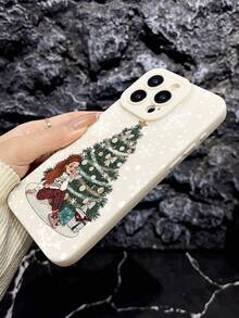 1 Ốp điện thoại chống rơi, chống vân tay, họa tiết cây thông Noel, mắt trắng, bảo vệ toàn diện, tương thích với iPhone - Nhiều màu - Xem 5