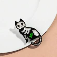 1pc Fashionable Acrylic Patchwork Cute Cat Wearing Hat & Glasses Animal Brooch, Suitable For Women Daily Wear And Gift - Colorful - View 26