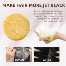 Hair Care Set - Polyaconite Hair Wax Comb And Ginger Shampoo Soap, White Hair Repair, Natural Black Hair Moist And Smooth, Clean And Nourish Hair Care, Deep Clean And Smooth Black And Glossy Hair Hair Comb, Effective Oil Control, Make Hair Look More Fluffy And Shiny. - Ginger - View 4