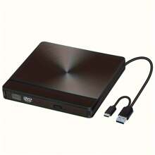 USB 2.0 External DVD Drive, CD/DVD ROM, Portable CD/DVD RW Disc Burner Player For Computer - Silver - View 4