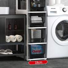 1 szt. 3-poziomowy, przezroczysty, wolnostojący organizer do łazienki, wodoodporna szafka podłogowa do toalety, bez wiercenia, wystrój łazienki, organizer łazienkowy, dekoracja jesienna, powrót do szkoły