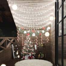 40m 40 Cold White Globe Fairy String Lights With 8 Functions For Indoor And Outdoor Decoration - White - View 1
