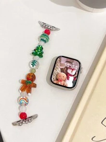 1 件圣诞树弹力绳手链 Apple Watch 表带 Apple Watch 表带兼容 Apple Watch 系列 9/8/7/6/5/4/SE2 S9 S10 Ultra 2，兼容 Apple Watch 38/40/41/42/44/45/46/49mm 女士款，颜色鲜艳。 - 彩色 - 查看 4