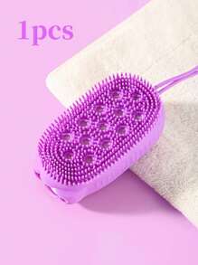 4 Pieces Bath Body Cleansing Set, Including Sponge Silicone Double-Sided Bubble Brush, Fish Scale Pattern Three-Dimensional Sponge Bath Wipe, Gloves Five-Finger Scrub Bath Towel, For Bath, Bath Accessories, Exfoliation, Shower, Living Room Home Bedroom Bathroom Home Decoration, Travel Supplies, Weddings, Parties, Birthdays, Gifts - Multicolor - View 11