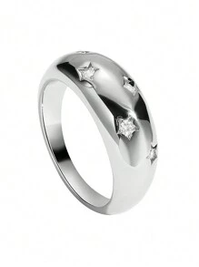 Newsoul 1pc Minimalist Stars Ring Ladies Jewelery For Women 925 Sterling Silver Elegant Ring Fine Jewelery Gift For Girls Dating Decor